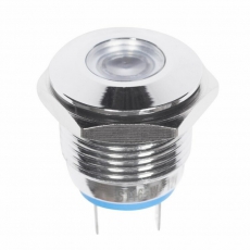 Индикатор металл ?16 12В подсв/белая LED | 36-4814 | REXANT