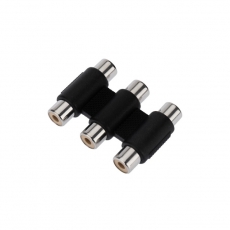 Переходник 3 гнезда RCA - 3 гнезда RCA, тринокль | 14-0434 | REXANT