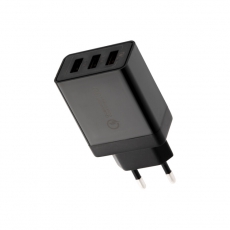 Сетевое зарядное устройство-переходник REXANT 3xUSB адаптер, 30W черное |18-2215 | REXANT