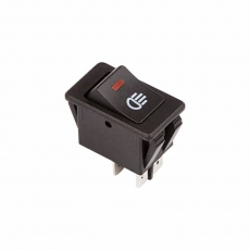 Выключатель клавишный 12V 35А (4с) ON-OFF с красной LED подсветкой | 36-4440 | REXANT