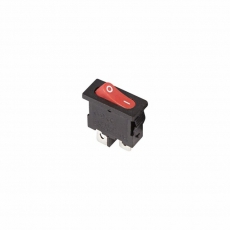 Выключатель клавишный 250V 6А (2с) ON-OFF красный Mini | 36-2051 | REXANT