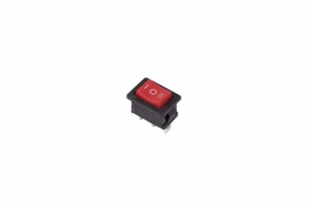 Выключатель клавишный 250V 6А (3с) ON-OFF-ON красный с нейтралью Mini | 36-2144 | REXANT