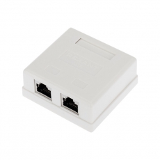 Рoзетка компьютерная внешняя, 2-порта RJ-45 (8P8C), FTP экранированная, категория 6, | 03-0146 | REXANT