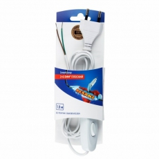 Шнур сетевой 1.8М с выключателем без розетки белый | 06-3251 | REXANT