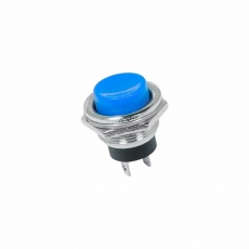 Выключатель-кнопка металл 250V 2А (2с) (ON)-OFF ?16.2 синяя | 36-3352 | REXANT