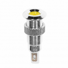 Индикатор металл ?8 12В желтый LED | 36-4717 | REXANT