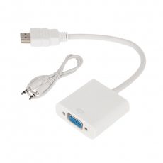 Переходник штекер HDMI - гнездо VGA, провод + шнур стерео 3,5 мм | 17-6936 | REXANT