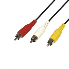 Шнур 3 RCA - 3 RCA, длина 7 метров, черный | 17-0206 | REXANT