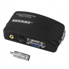 Конвертер BNC + S-video на VGA | 17-6910 | REXANT