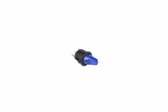 Выключатель клавишный круглый 12V 16А (3с) ON-OFF синий с подсветкой | 36-2591 | REXANT