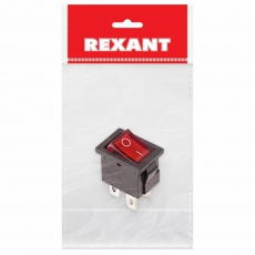 Выключатель клавишный 250V 6А (4с) ON-OFF красный с подсветкой Mini (RWB-207, SC-768) Индивидуальная упаковка 1 шт | 36-2190-1 | REXANT