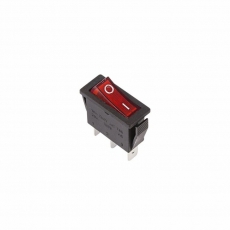 Выключатель клавишный 250V 15А (3с) ON-OFF красный с подсветкой | 36-2210 | REXANT