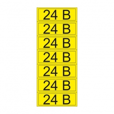 Наклейка знак электробезопасности «24 В» 35х100 мм (7 шт на листе) | 55-0002-1 | REXANT