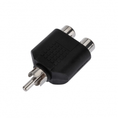 Переходник штекер RCA - 2 гнезда RCA | 14-0421 | REXANT
