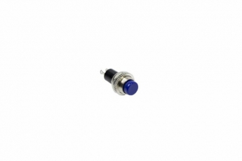 Выключатель-кнопка металл 220V 2А (2с) (ON)-OFF ?10.2 синяя Mini | 36-3332 | REXANT
