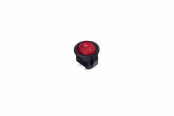 Выключатель клавишный круглый 250V 3А (2с) ON-OFF красный Micro | 36-2511 | REXANT