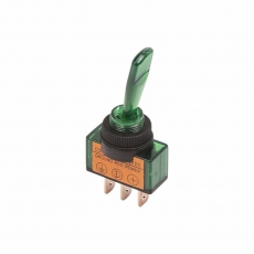 Тумблер 12V 20А (3c) ON-OFF однополюсный с зеленой подсветкой | 36-4373 | REXANT