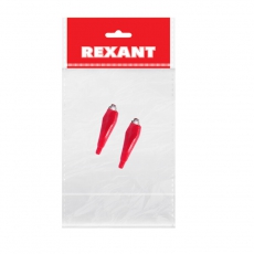 Зажим крокодил в изоляторе, длина 56 мм, ток 5A, (2шт.) (пакет) | 16-0003-9 | REXANT