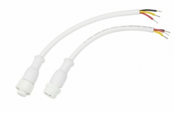 Соединительный кабель (3pin) герметичный (IP67) 3х0.5 мм? 300 V белый | 11-9530 | REXANT