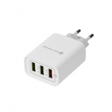 Сетевое зарядное устройство REXANT 3 x USB, 5V, 3 А + 1 А + 1 А, белое |16-0277 | REXANT