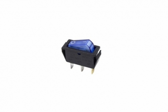 Выключатель клавишный 250V 15А (3с) ON-OFF синий с подсветкой | 36-2211 | REXANT