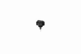 Выключатель клавишный 12V 20А (3с) ON-OFF черный ОВАЛ с желтой LED подсветкой | 36-2672 | REXANT