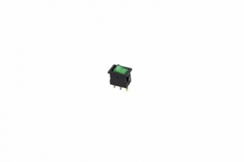Выключатель клавишный 12V 15А (3с) ON-OFF зеленый с подсветкой Mini | 36-2173 | REXANT