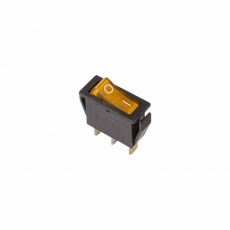 Выключатель клавишный 250V 15А (3с) ON-OFF желтый с подсветкой | 36-2212 | REXANT