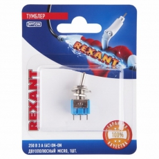 Тумблер 250V 3А (6c) ON-ON двухполюсный Micro (MTS-202) (в упак. 1шт.) | 06-0323-A | REXANT