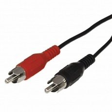 Шнур 2 RCA - 2 RCA, длина 1 метр, черный | 17-0102 | REXANT