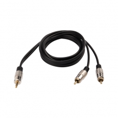Шнур Стерео 3,5 мм - 2 RCA, длина 1,5 метра (GOLD-металл) | 17-4222 | REXANT