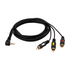 Шнур Стерео 3,5 мм 4C - 3 RCA, длина 1,5 мeтра (GOLD) | 17-4412 | REXANT