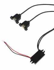 Адаптер DC 12 V-2xUSB-A 5 V 3 A | 16-0602 | REXANT