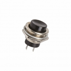 Выключатель-кнопка металл 250V 2А (2с) (ON)-OFF ?16.2 черная | 36-3350 | REXANT