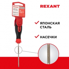 Отвертка крестовая PH 0х75 мм, трехкомпонентная рукоятка, сталь S2 | 12-4726-1 | REXANT