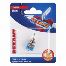 Тумблер 250V 3А (3c) ON-ON однополюсный Micro (MTS-102) (в упак. 1шт.) | 06-0322-A | REXANT