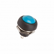 Выключатель-кнопка 250V 1А (2с) OFF-(ON) Б/Фикс синяя Micro | 36-3051 | REXANT