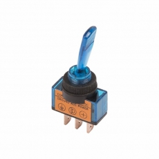 Тумблер 12V 20А (3c) ON-OFF однополюсный с синей подсветкой | 36-4371 | REXANT
