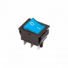 Выключатель клавишный 250V 15А (6с) ON-ON синий с подсветкой | 36-2351 | REXANT