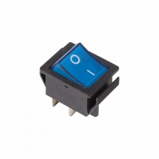 Выключатель клавишный 250V 16А (4с) ON-OFF синий с подсветкой | 36-2331 | REXANT