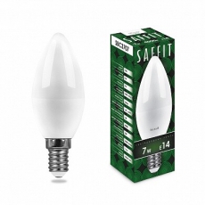 Лампа светодиодная SBC3707 7W 4000K 230V E14 C37 свеча | 55031 | SAFFIT