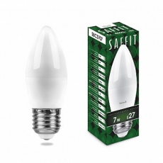 Лампа светодиодная SBC3707 7W 4000K 230V E27 C37 свеча | 55033 | SAFFIT
