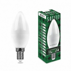 Лампа светодиодная SBC3711 11W 2700K 230V E14 C37 свеча | 55131 | SAFFIT