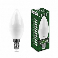 Лампа светодиодная SBC3707 C37 7W 230V E14 2700К матовая, 560Lm, 220°, 100*37мм | 55030 | SAFFIT