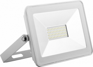 Прожектор светодиодный SFL90-30 2835SMD 30W 6400K AC220V/50Hz IP65, белый в компактном корпусе, 150*27*110 мм | 55072 | SAFFIT