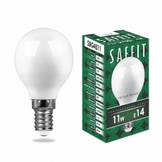 Лампа светодиодная SBG4511 11W 2700K 230V E14 G45 | 55136 | SAFFIT