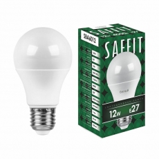 Лампа светодиодная SBA6012 12W 4000K 230V E27 A60 | 55008 | SAFFIT