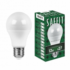 Лампа светодиодная SBA6012 12W 6400K 230V E27 A60 | 55009 | SAFFIT