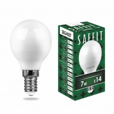 Лампа светодиодная SBG4507 7W 6400K 230V E14 G45 | 55123 | SAFFIT