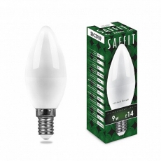 Лампа светодиодная SBC3709 9W 2700K 230V E14 C37 свеча | 55078 | SAFFIT